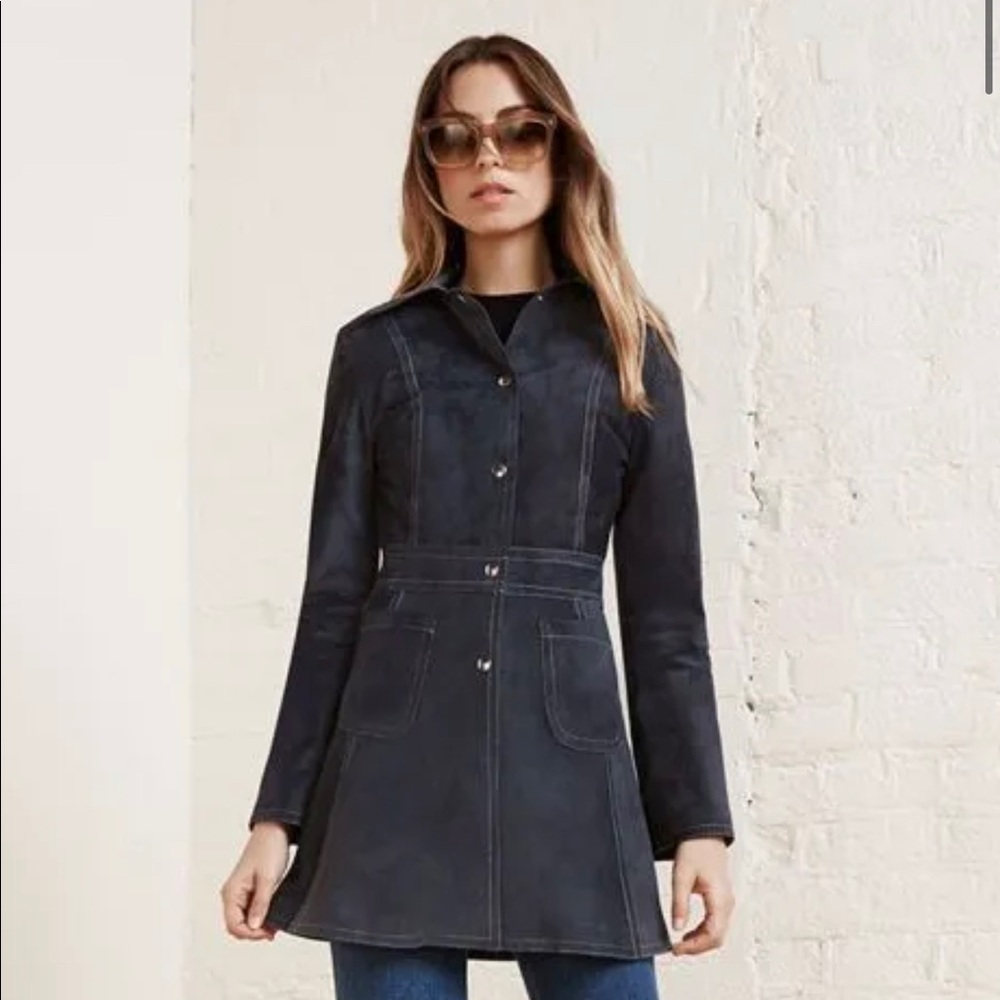Reformation Dayle Suede Leather Coat